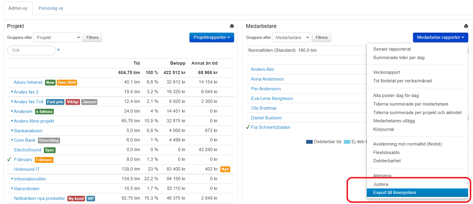 Tic-Tac Mobile. Export till lnesystem